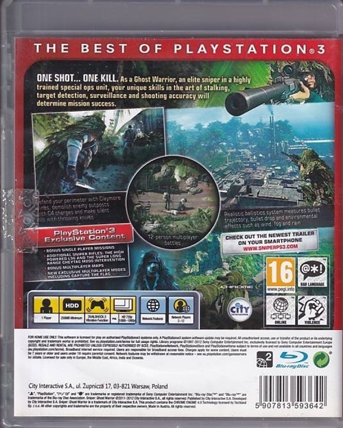Sniper Ghost Warrior Special Edition - Essentials - PS3 (B Grade) (Genbrug)